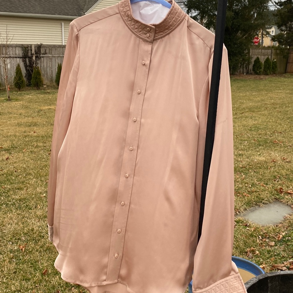 Blush color blouse by Equipment Large